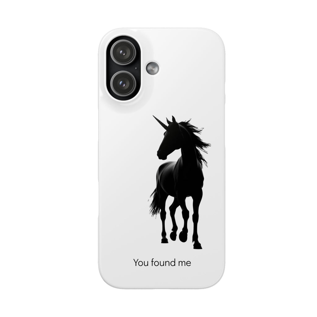 Unicorn Silhouette Phone Case – 'You found me' Protective Snap Case