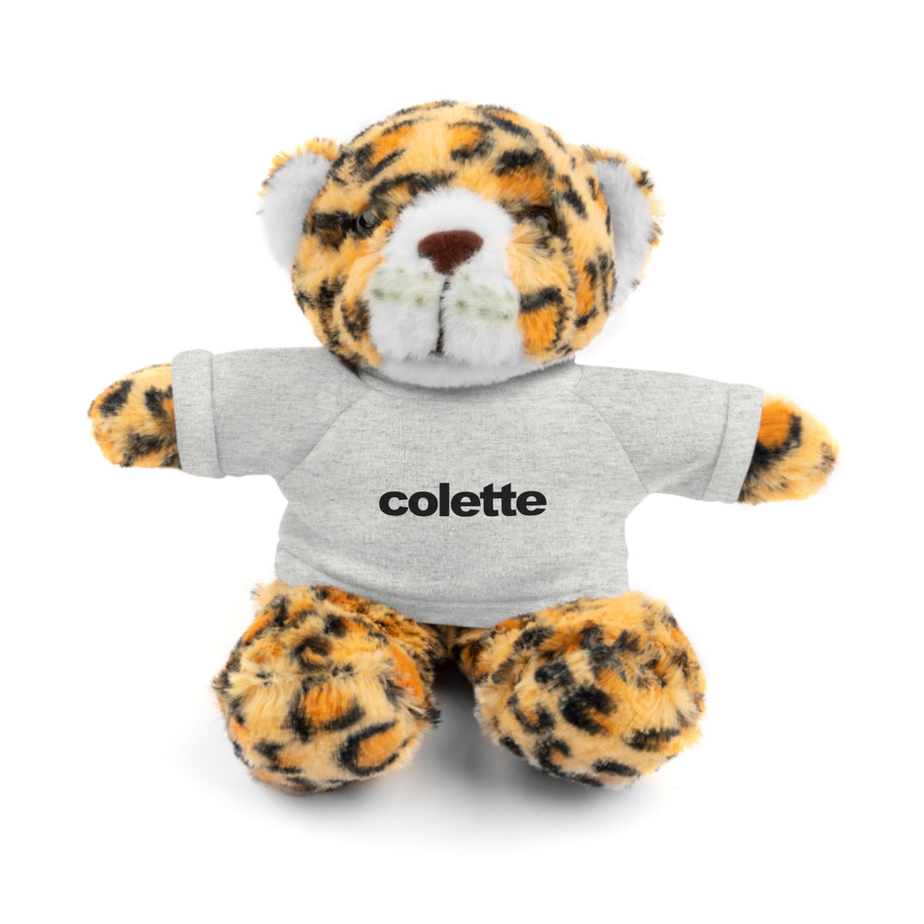 Stuffed Animal with 'colette' Logo Tee - 6 ANIMALS & 6 COLORS