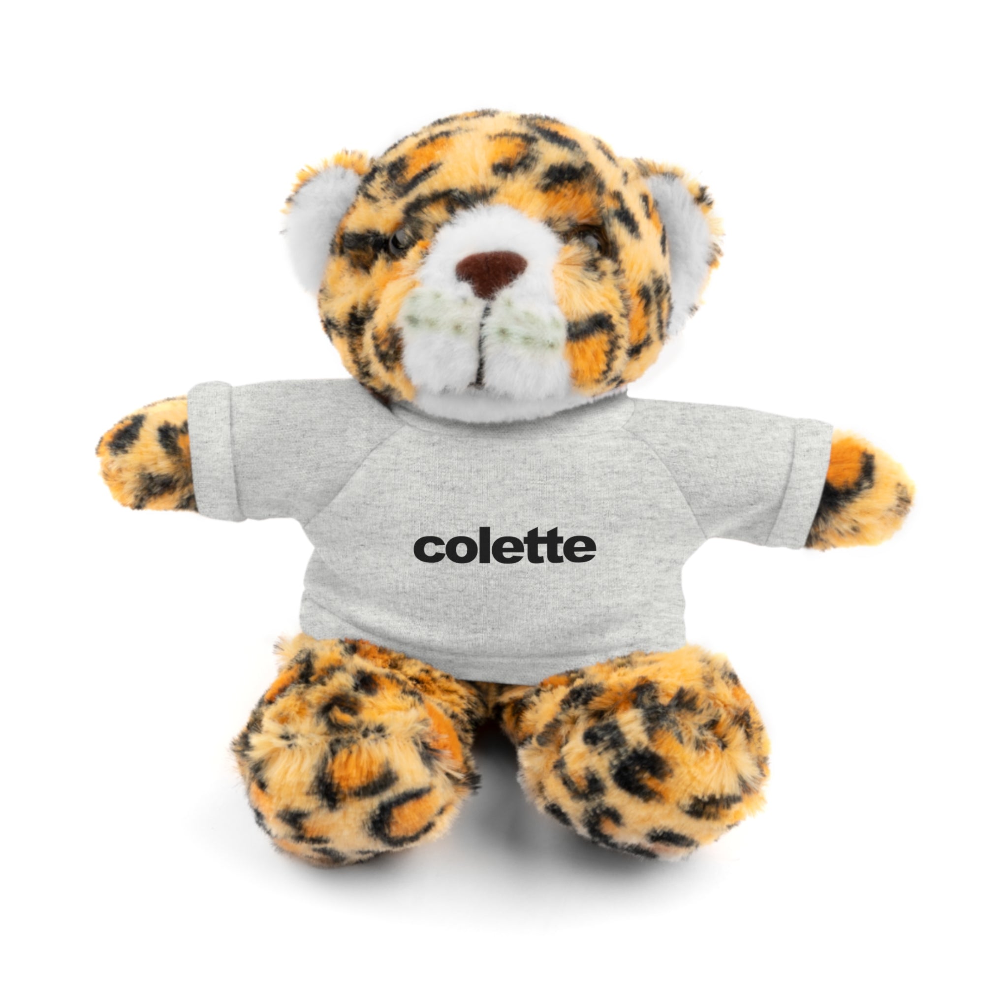 Stuffed Animal with 'colette' Logo Tee - 6 ANIMALS & 6 COLORS