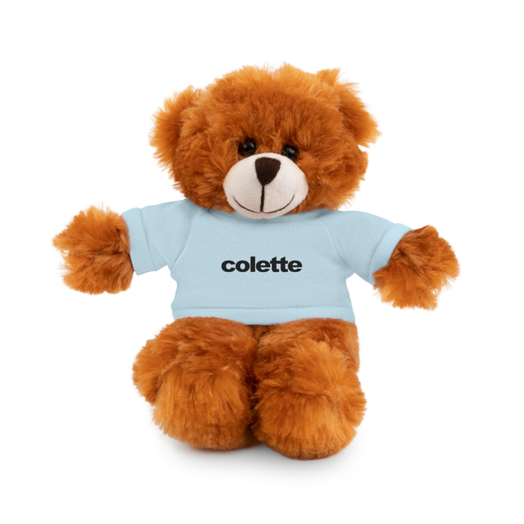 Stuffed Animal with 'colette' Logo Tee - 6 ANIMALS & 6 COLORS