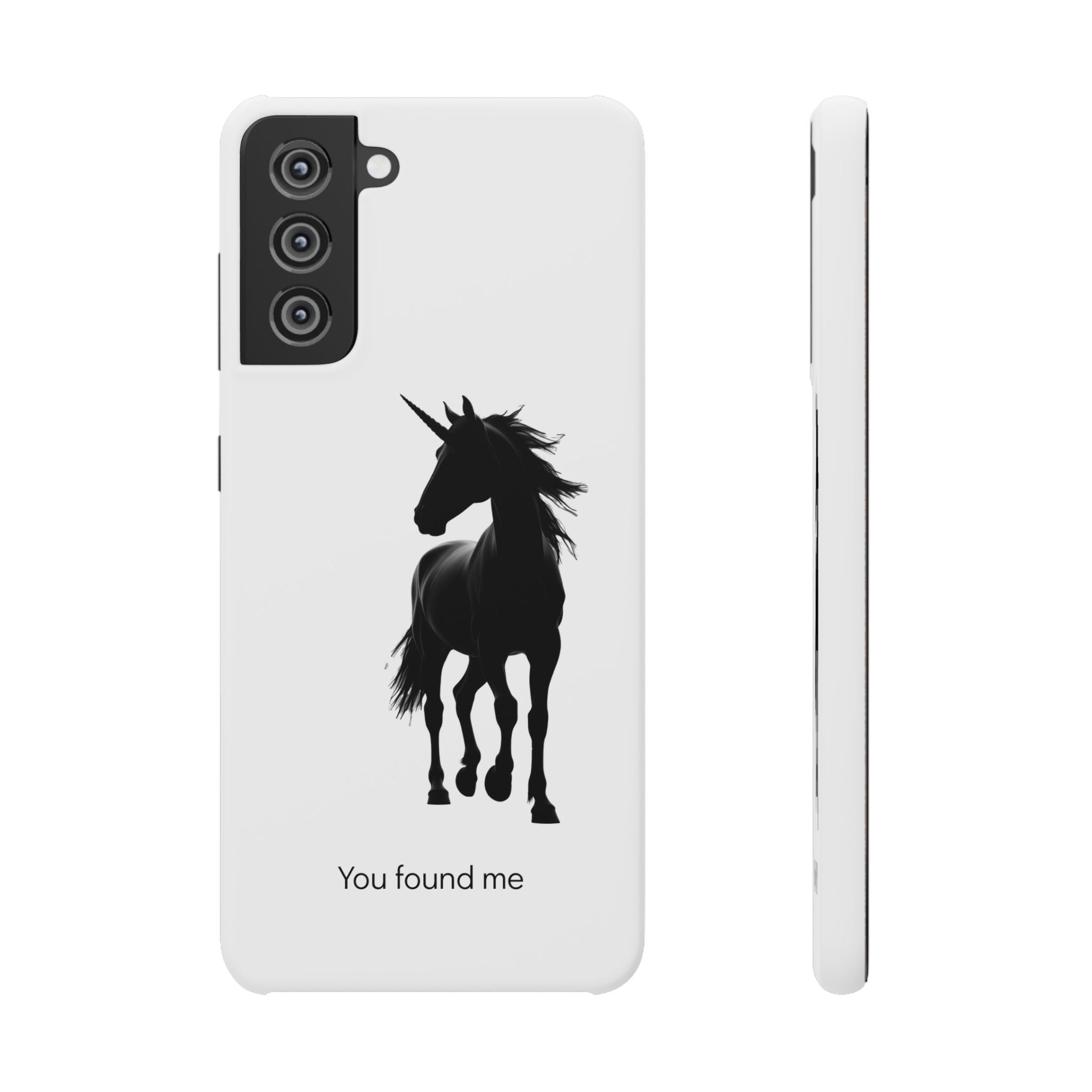 Unicorn Silhouette Phone Case – 'You found me' Protective Snap Case