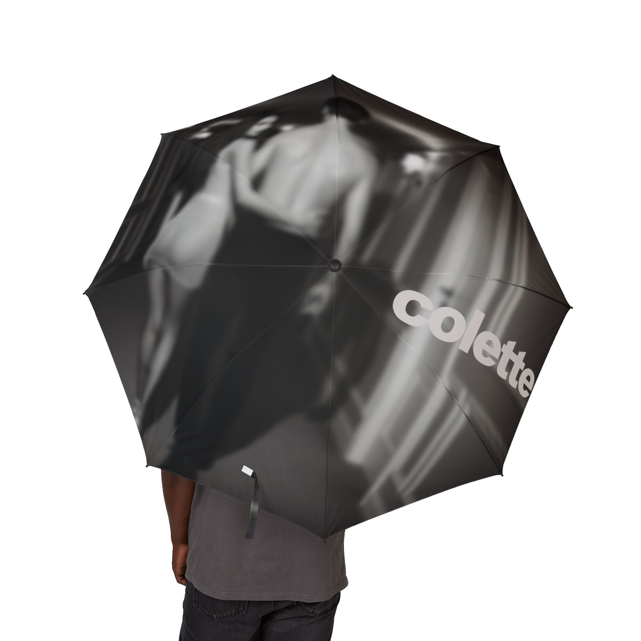 Sexy Foldable Travel Umbrella — Semi‑Automatic Compact Black w/ 'colette' Logo
