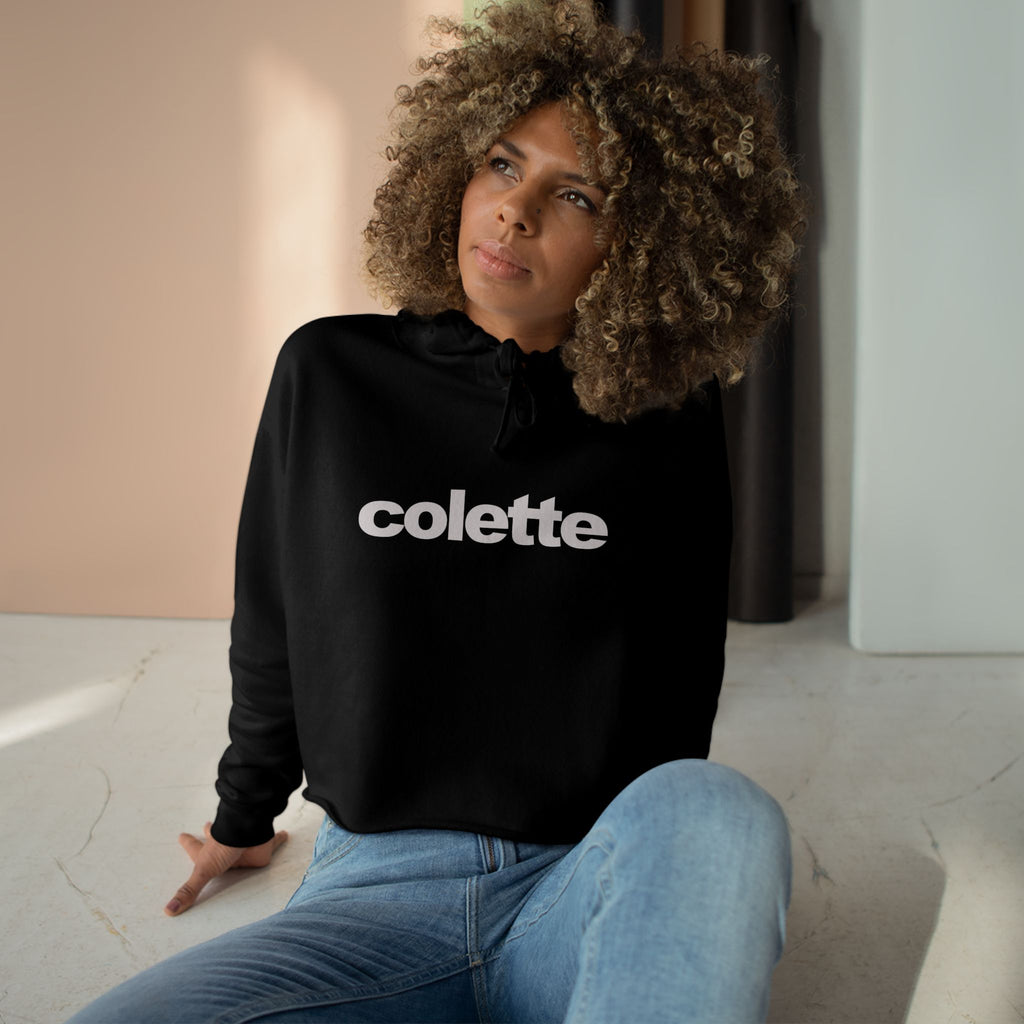 colette Cropped Hoodie — Minimal Logo Crop Sweatshirt