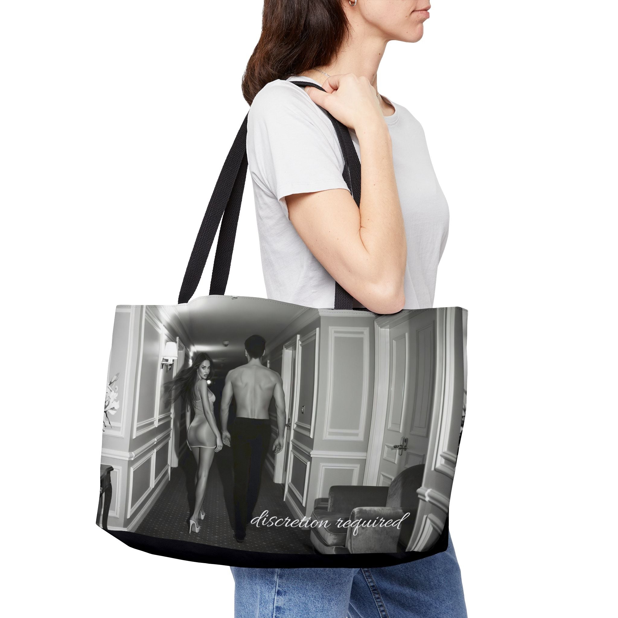 Marmont Weekender Tote Bag – Black & White Couple Photo Travel Tote
