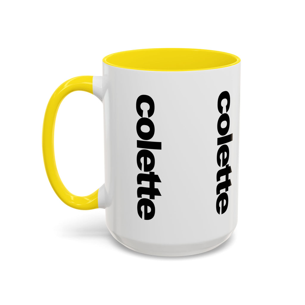 colette Accent Coffee Mug – Color Handle & Interior (11/15oz)