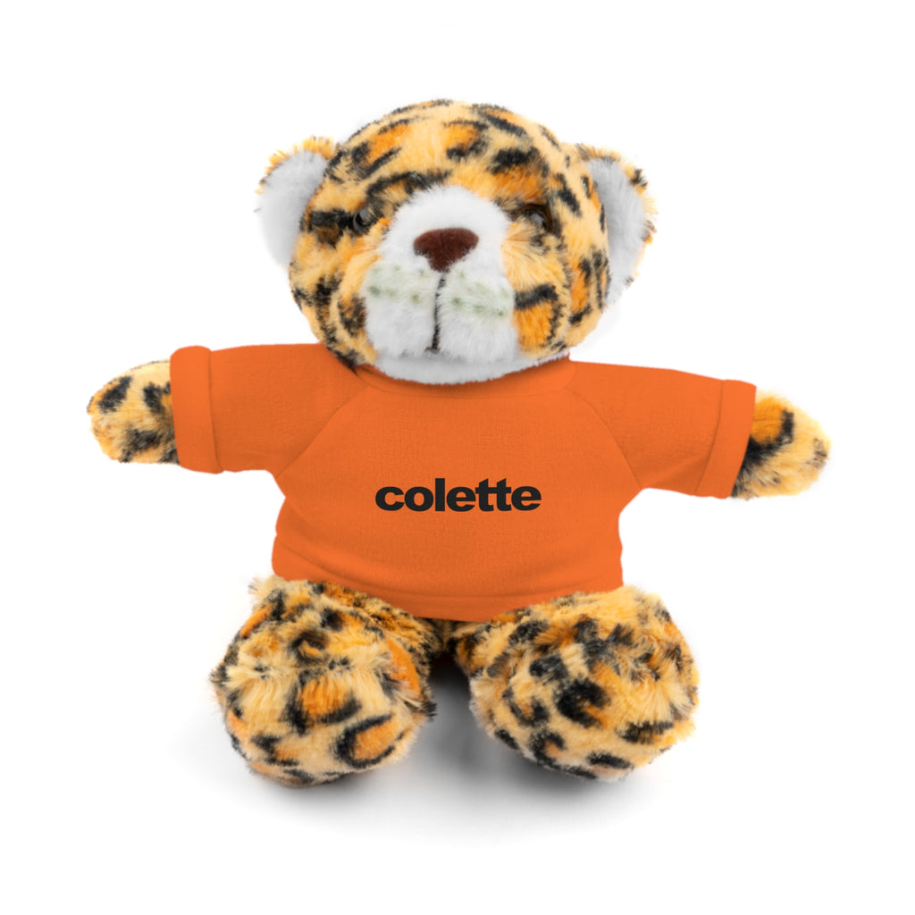 Stuffed Animal with 'colette' Logo Tee - 6 ANIMALS & 6 COLORS