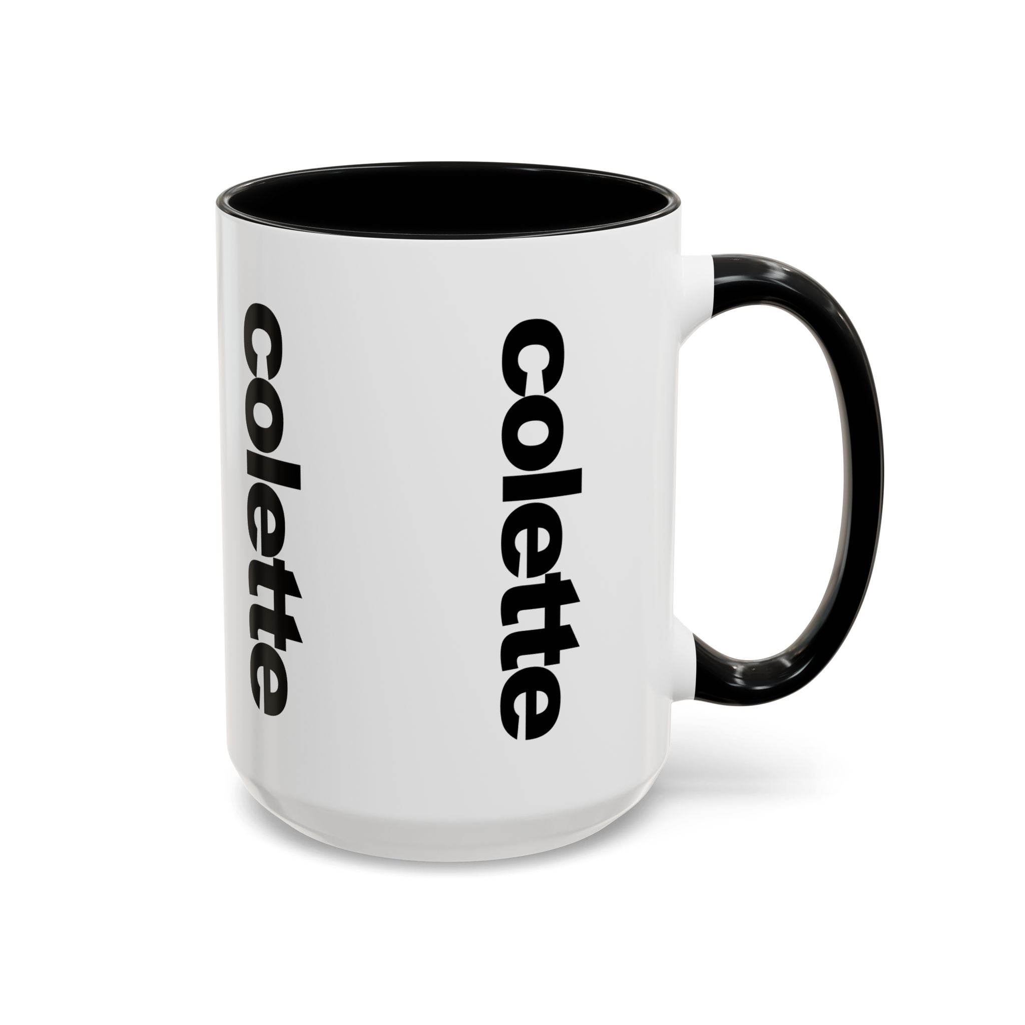 colette Accent Coffee Mug – Color Handle & Interior (11/15oz)