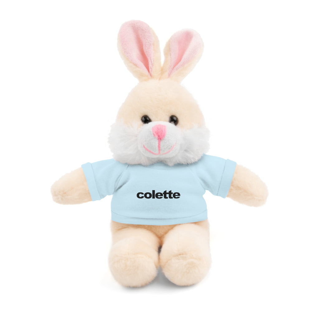 Stuffed Animal with 'colette' Logo Tee - 6 ANIMALS & 6 COLORS