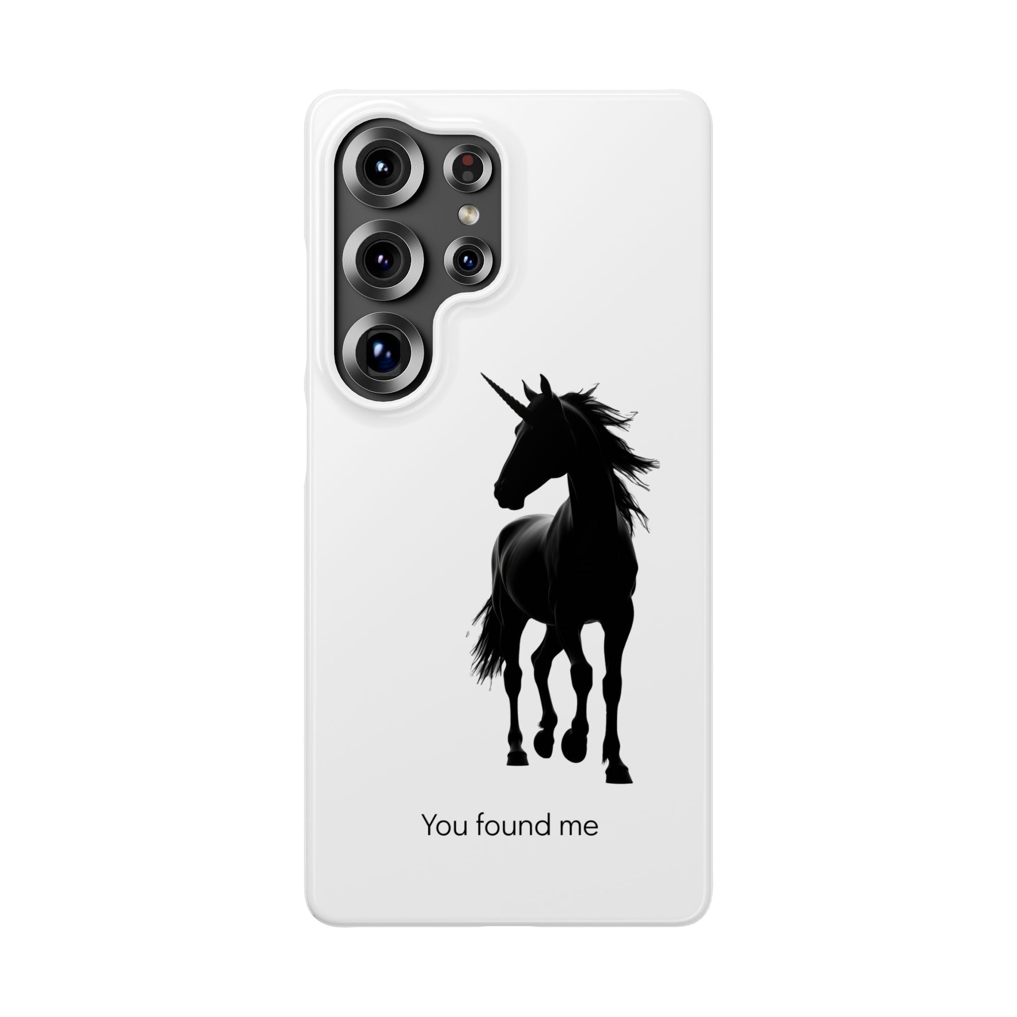 Unicorn Silhouette Phone Case – 'You found me' Protective Snap Case