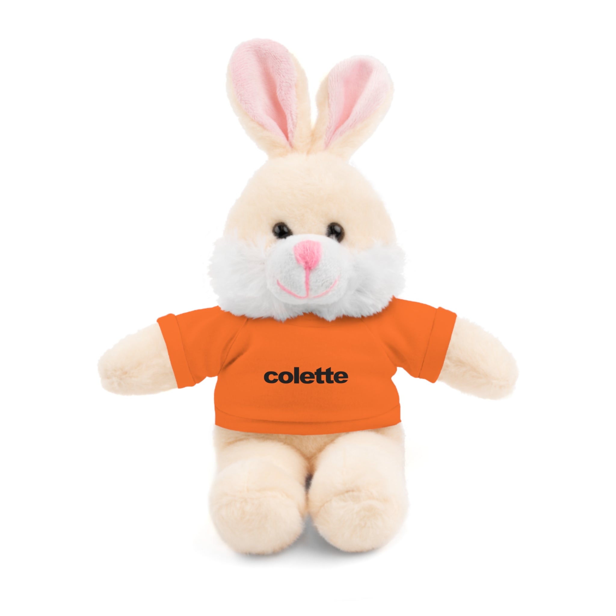 Stuffed Animal with 'colette' Logo Tee - 6 ANIMALS & 6 COLORS