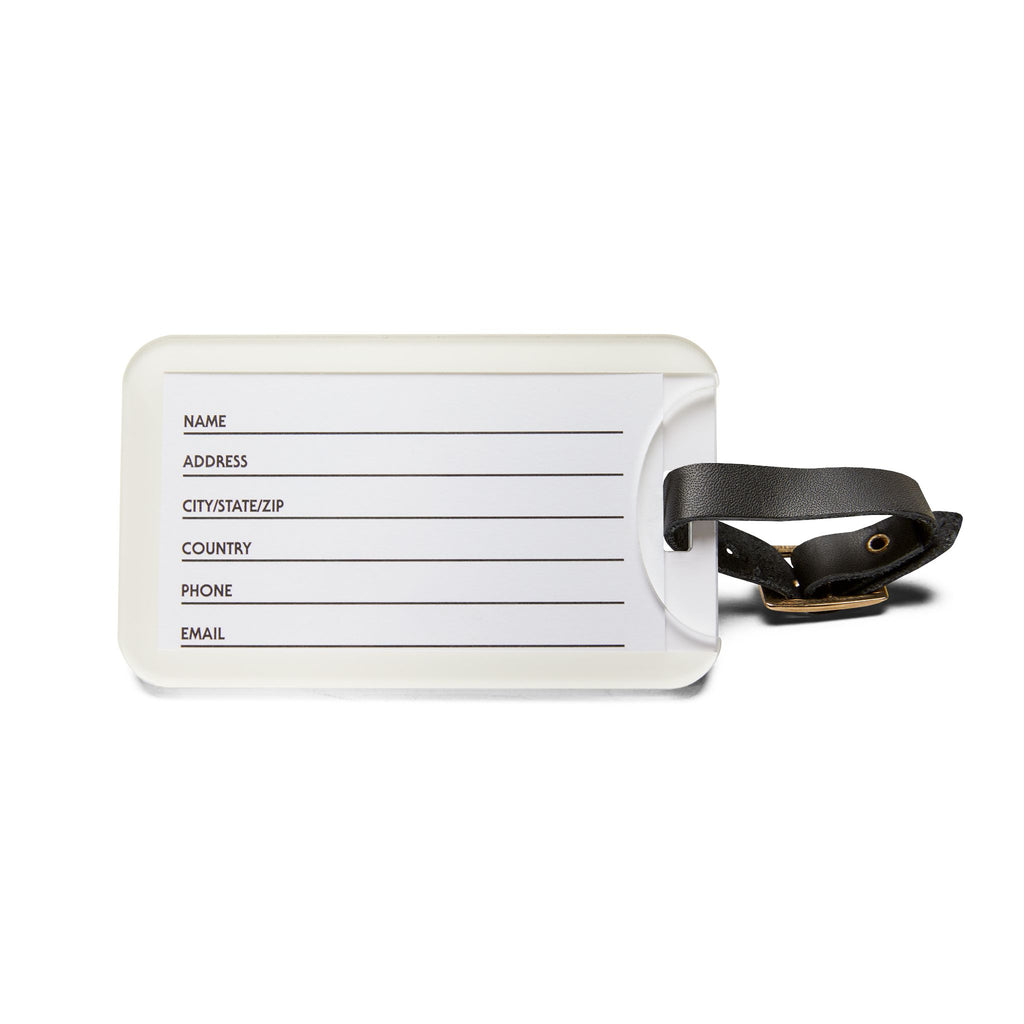 'colette' Moody Black & White ID Luggage Tag