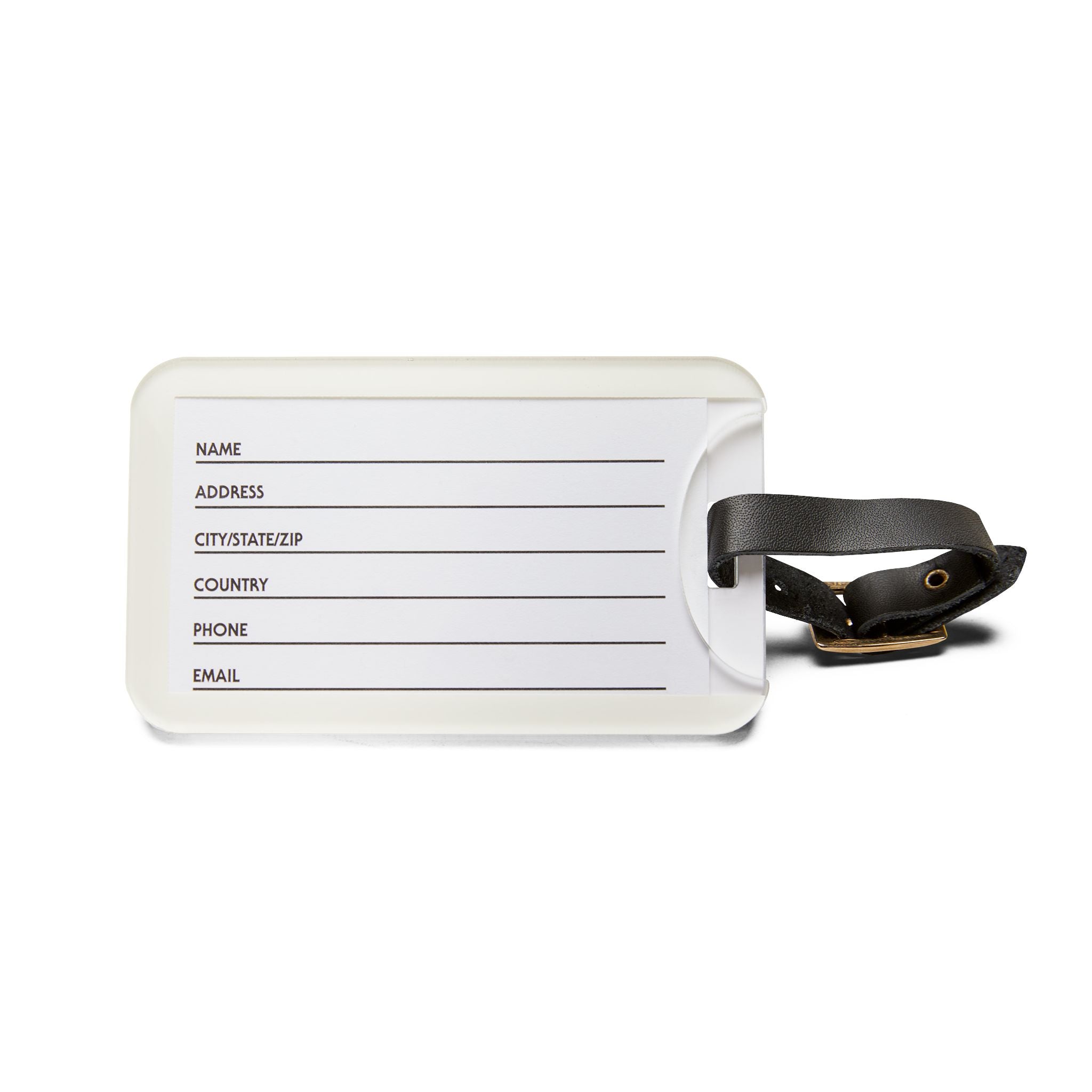 'colette' Moody Black & White ID Luggage Tag