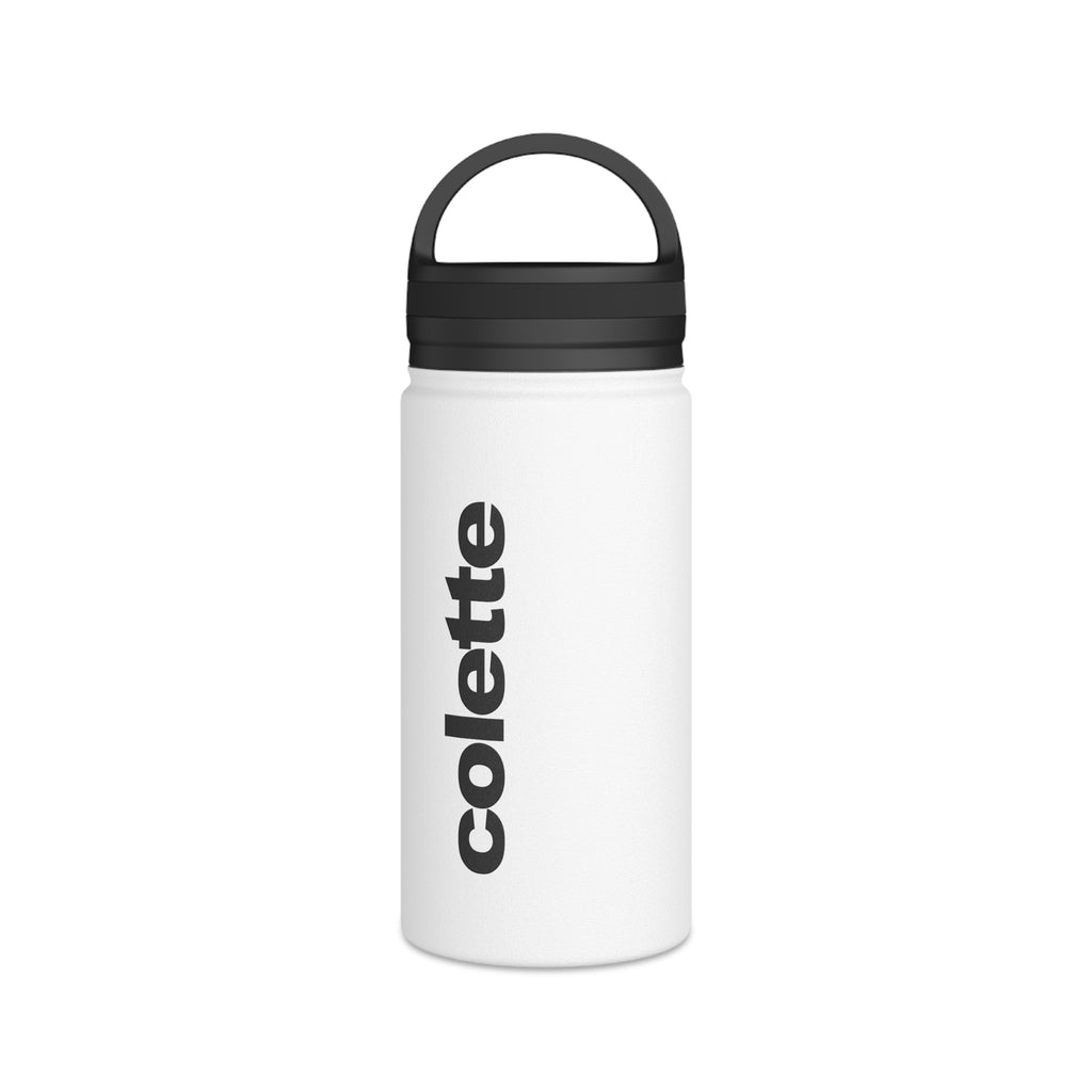 Insulated Stainless Steel Water Bottle with Handle Lid - 'colette' Logo