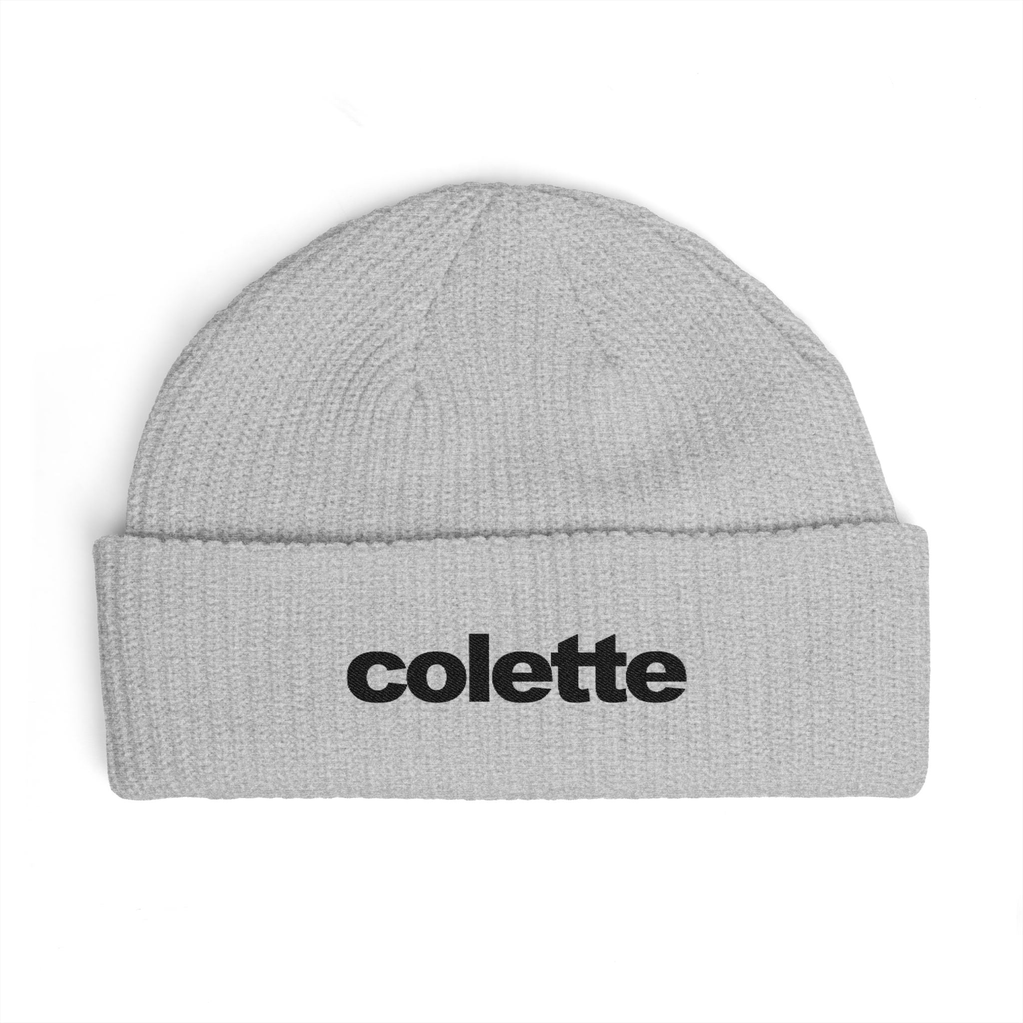 colette Cuff Beanie Ribbed Knit Winter Hat - 8 COLORS