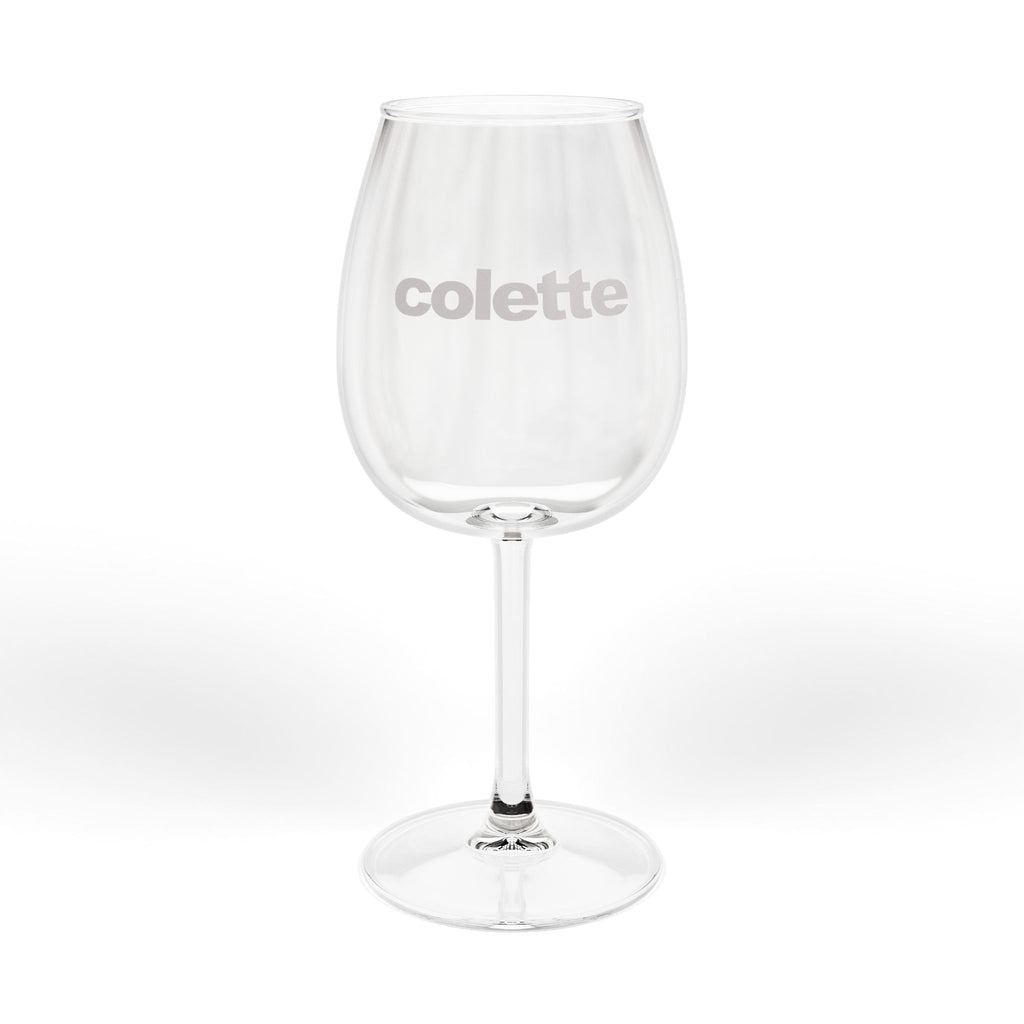 'colette' 12oz Wine Glass — Engraved Stemmed Glass