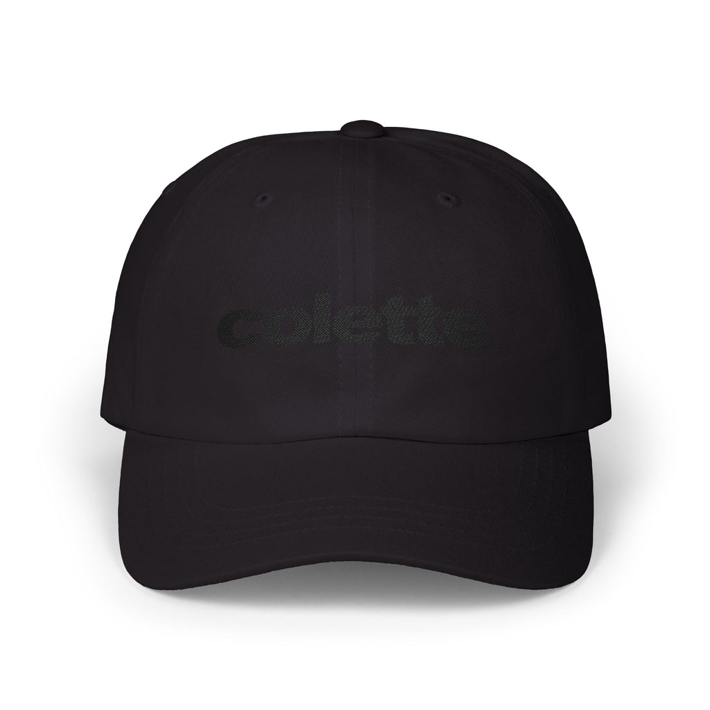 colette Embroidered Dad Cap — Classic Black Baseball Hat