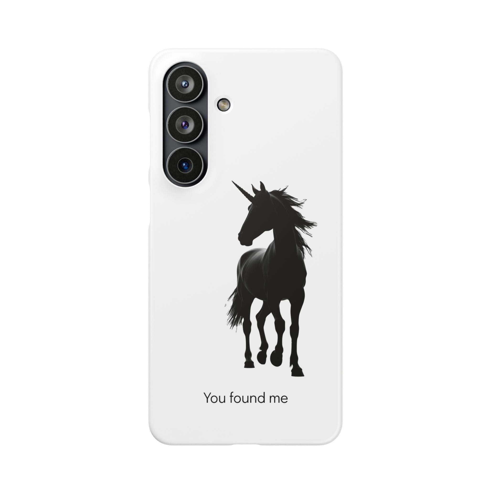 Unicorn Silhouette Phone Case – 'You found me' Protective Snap Case