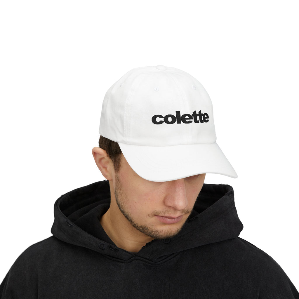 'colette' Black on Black Embroidered Dad Cap — Classic Baseball Hat