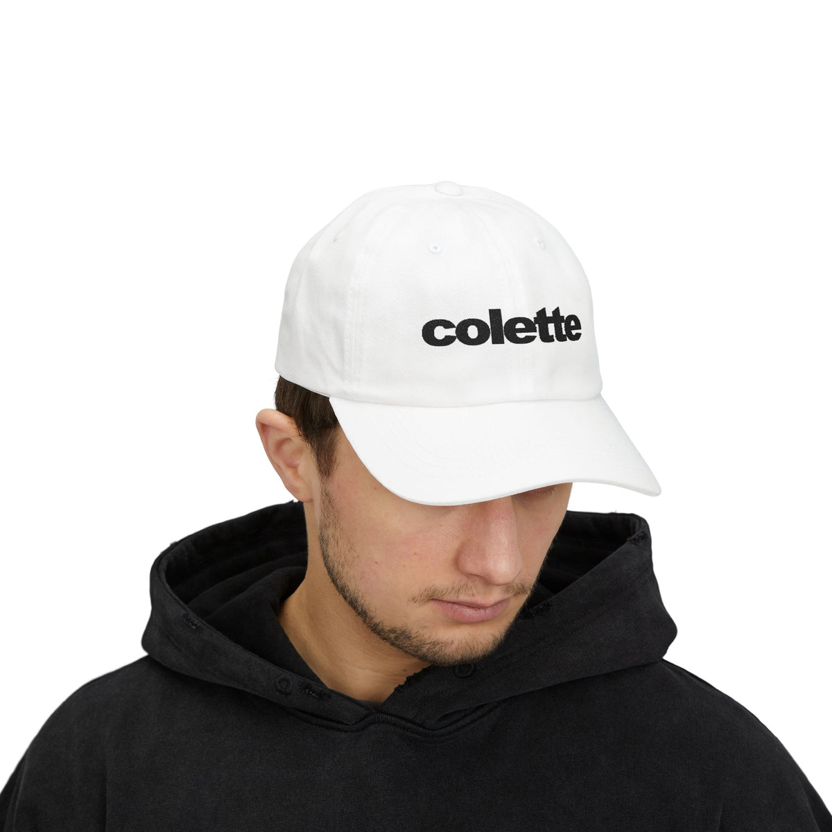 'colette' Black on Black Embroidered Dad Cap — Classic Baseball Hat