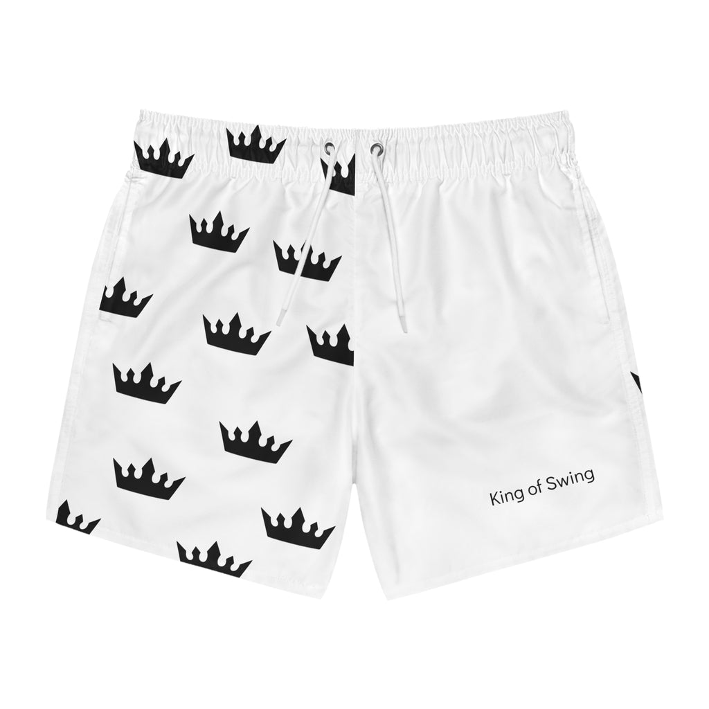 Crown Print Swim Trunks - King of Swing