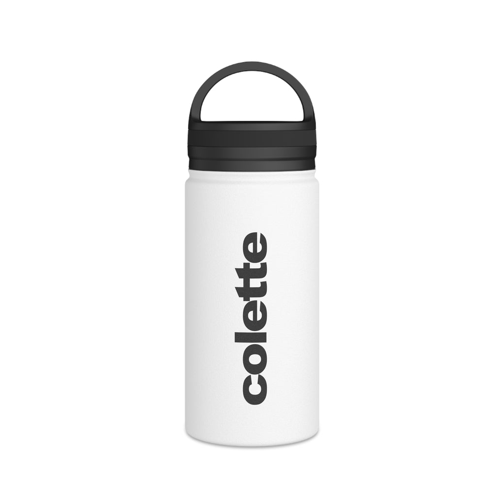 Insulated Stainless Steel Water Bottle with Handle Lid - 'colette' Logo
