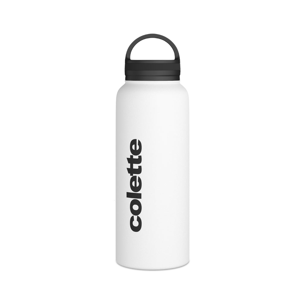 Insulated Stainless Steel Water Bottle with Handle Lid - 'colette' Logo