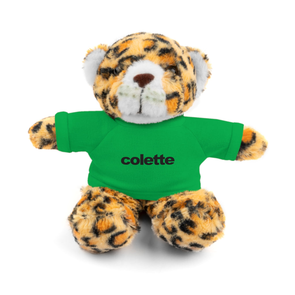 Stuffed Animal with 'colette' Logo Tee - 6 ANIMALS & 6 COLORS