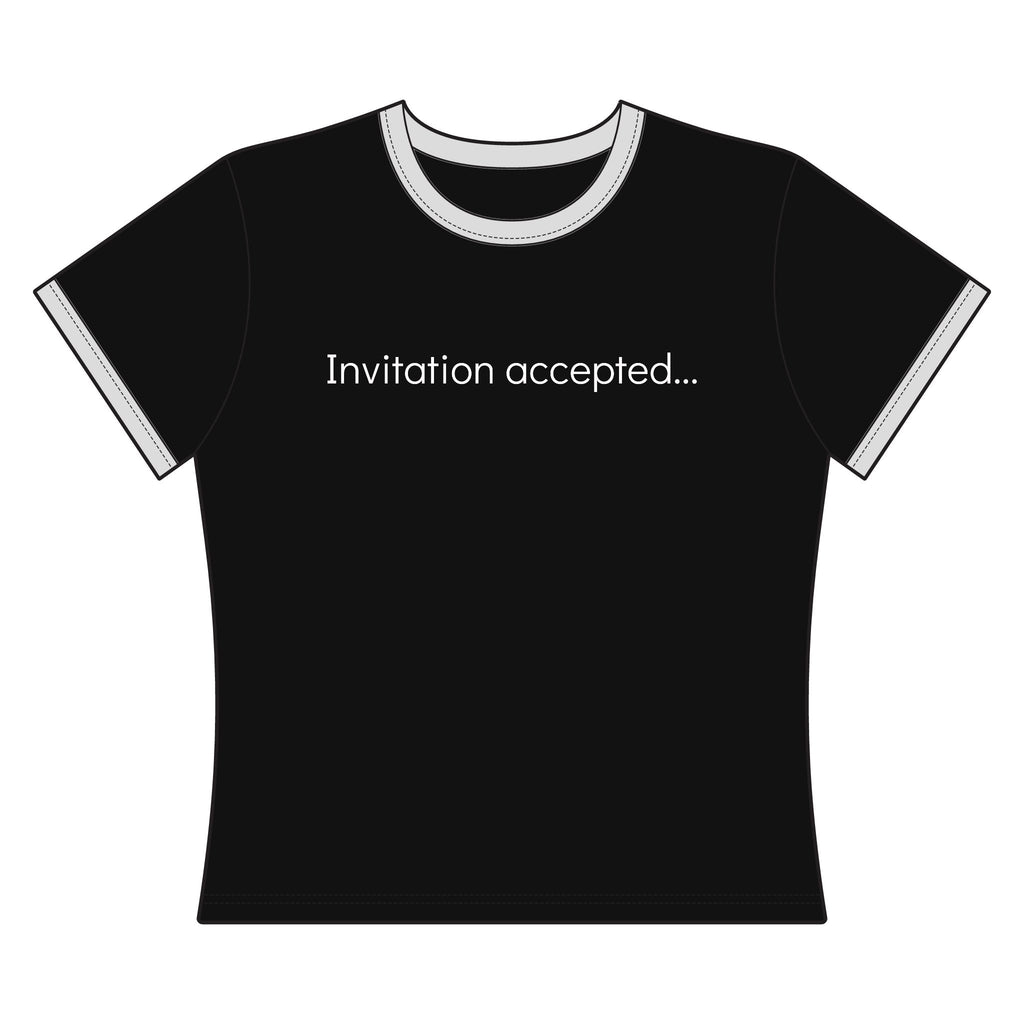 "Invitation accepted..." Women's Ringer Tee