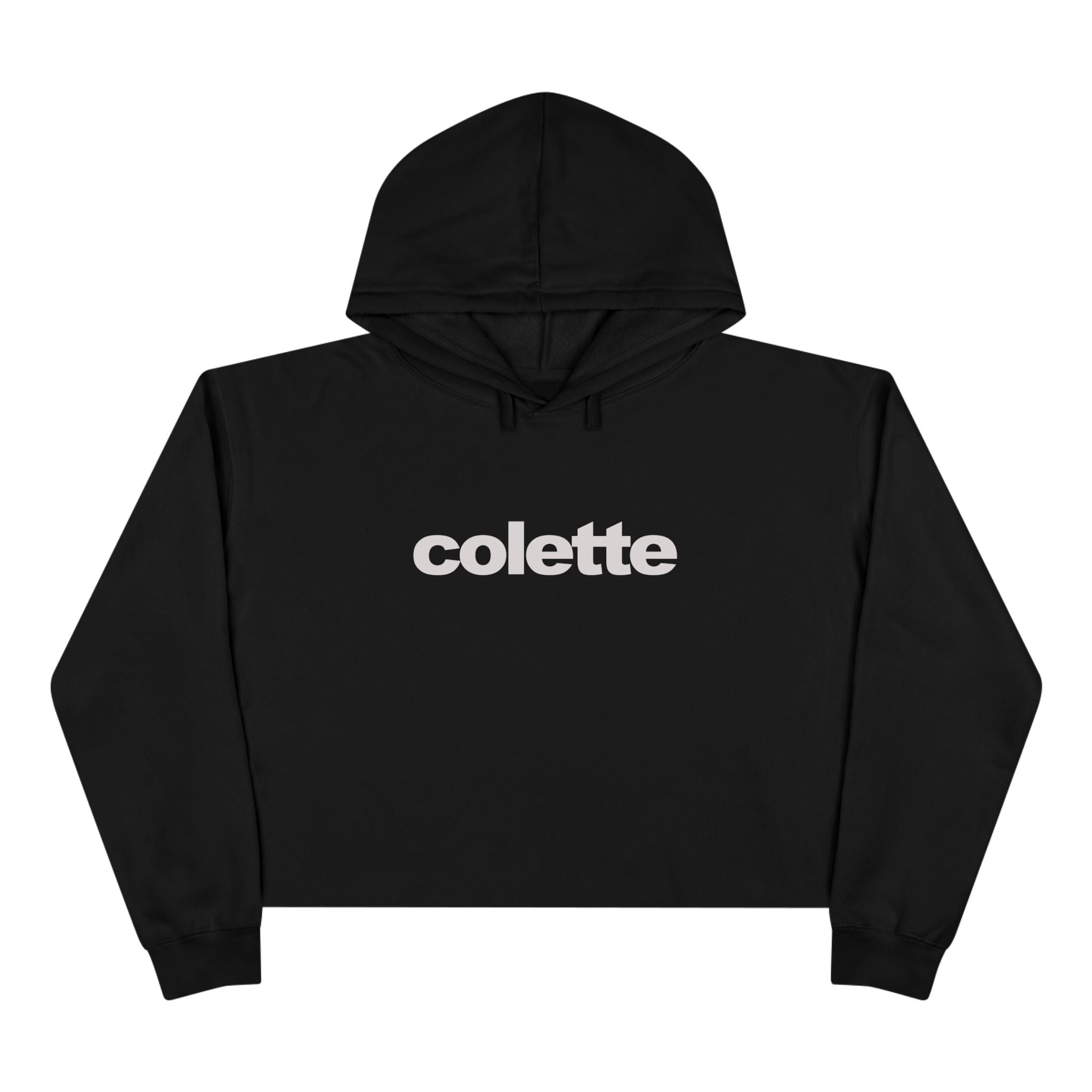 colette Cropped Hoodie — Minimal Logo Crop Sweatshirt