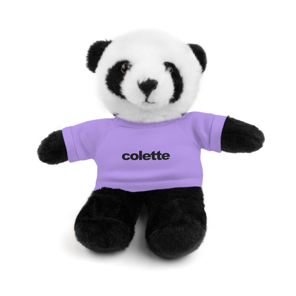 Stuffed Animal with 'colette' Logo Tee - 6 ANIMALS & 6 COLORS