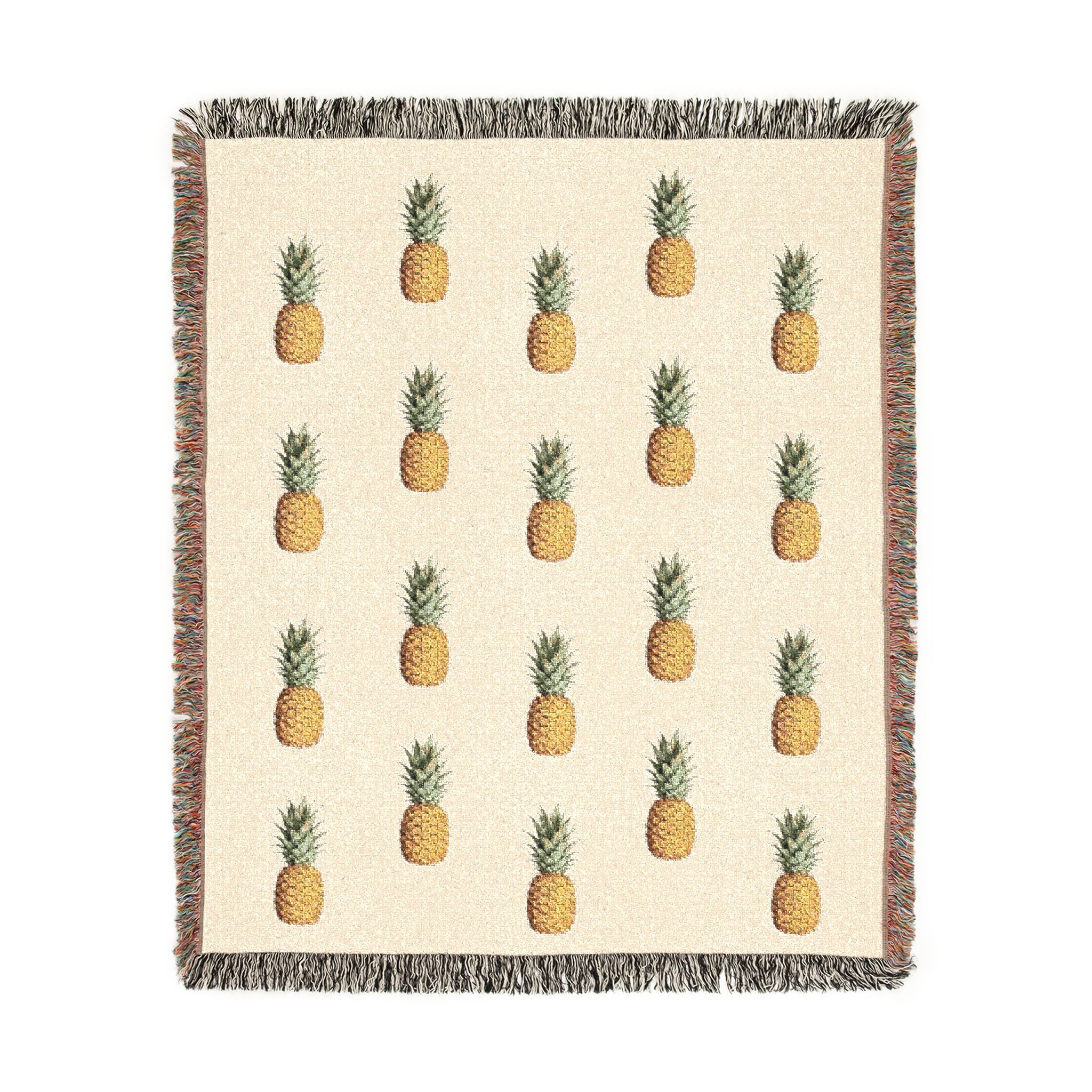 Pineapple Woven Throw Blanket - Decorative Throw