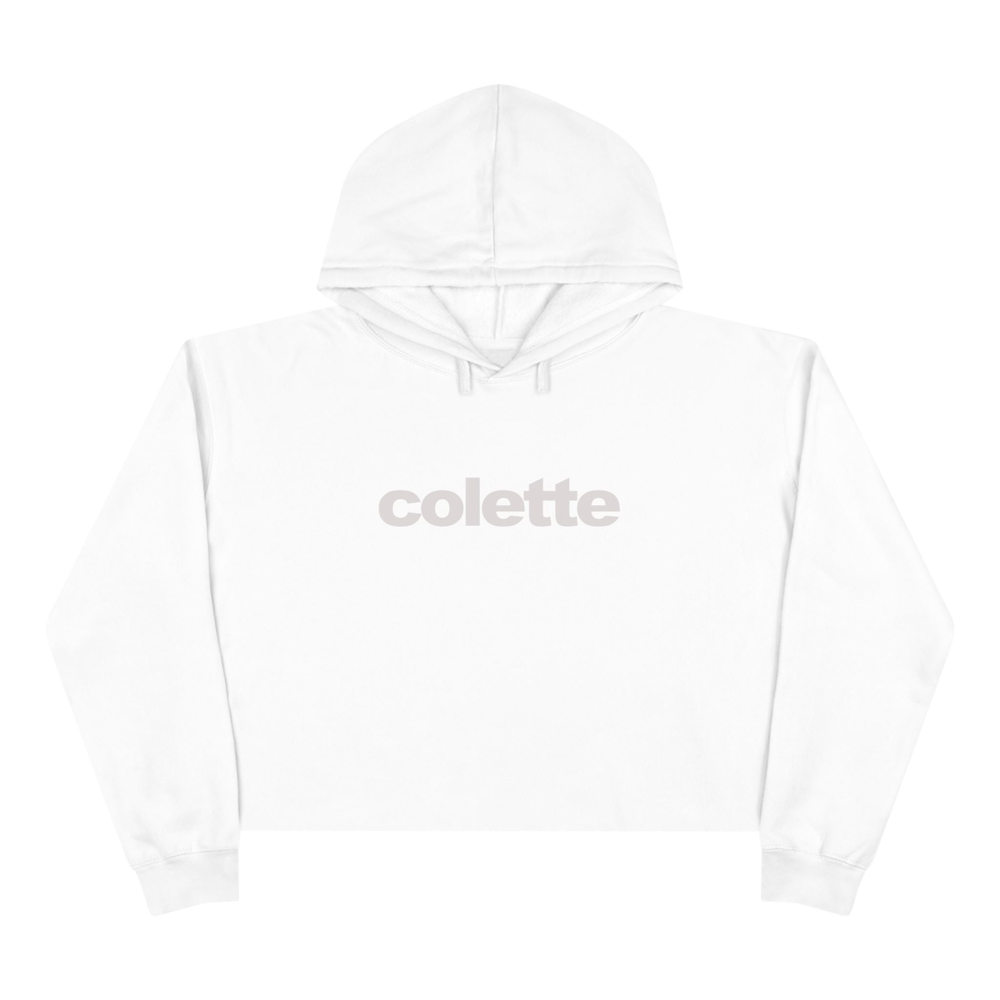 colette Cropped Hoodie — Minimal Logo Crop Sweatshirt
