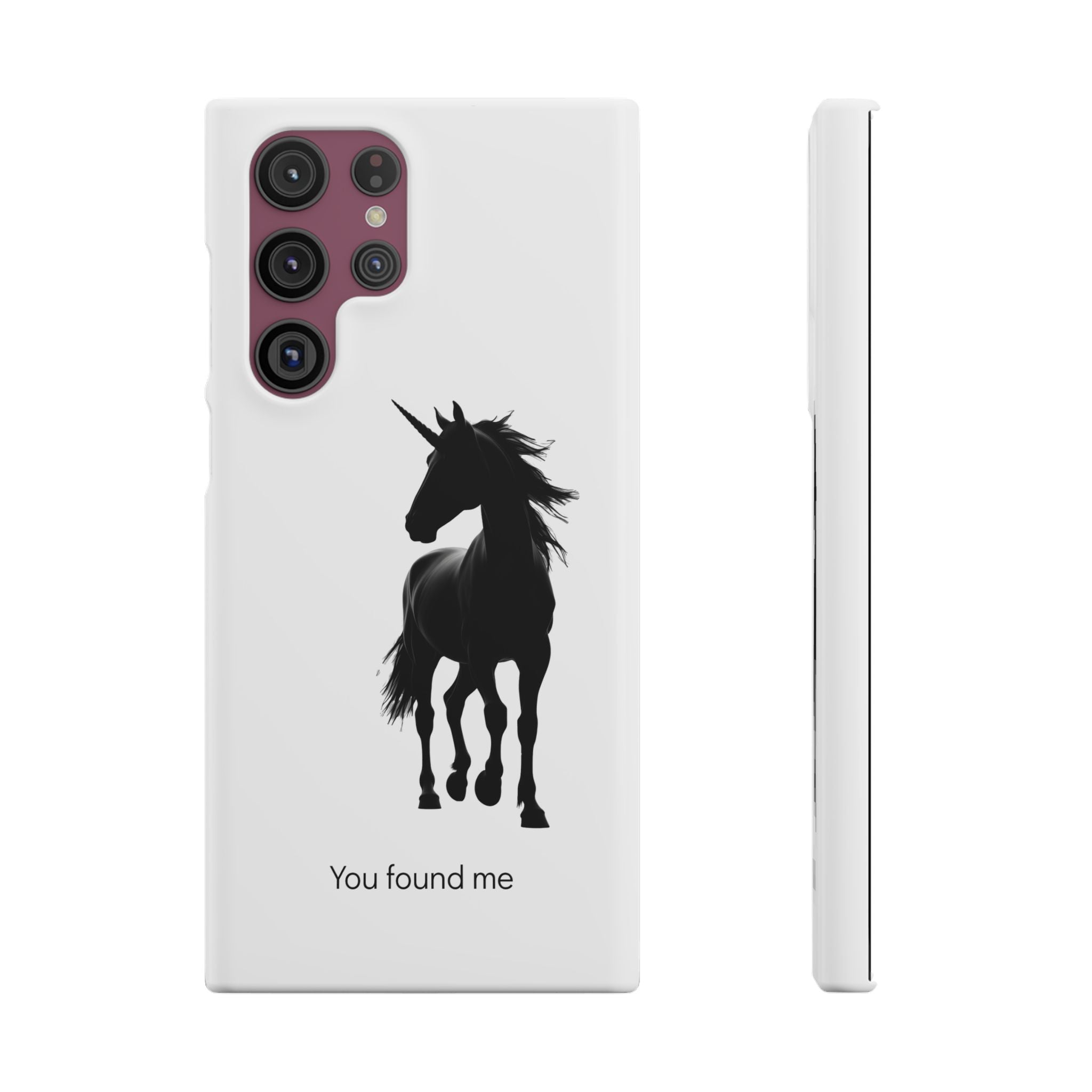 Unicorn Silhouette Phone Case – 'You found me' Protective Snap Case