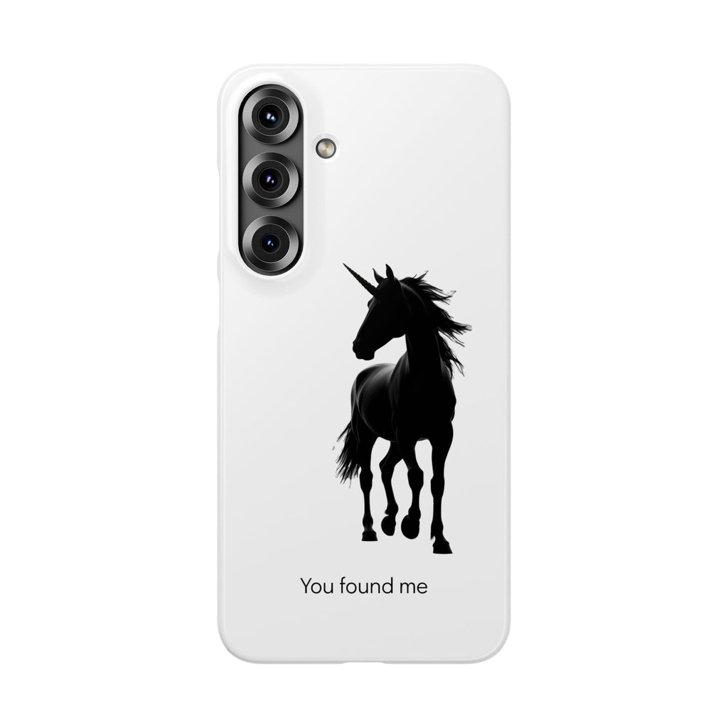 Unicorn Silhouette Phone Case – 'You found me' Protective Snap Case