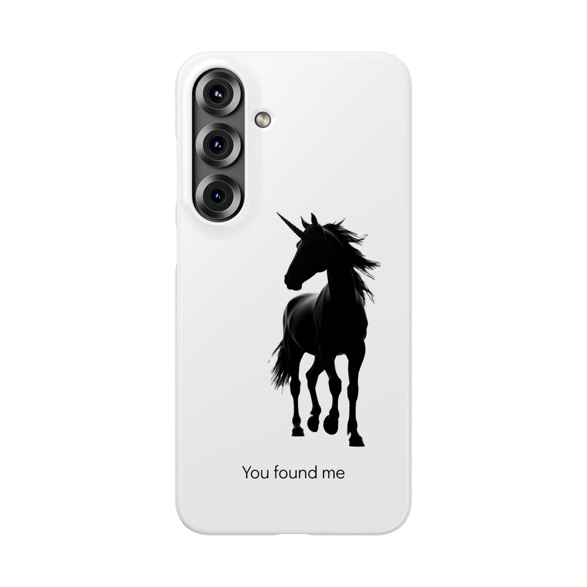 Unicorn Silhouette Phone Case – 'You found me' Protective Snap Case