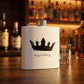 Flask - "King of Swing" Stainless Steel 6oz Hip Flask