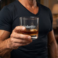 Engraved Whiskey Glass 10.5 oz - Personalized 'colette' Rocks Glass