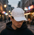 Embroidered  White on White "colette" Minimalist Baseball Hat