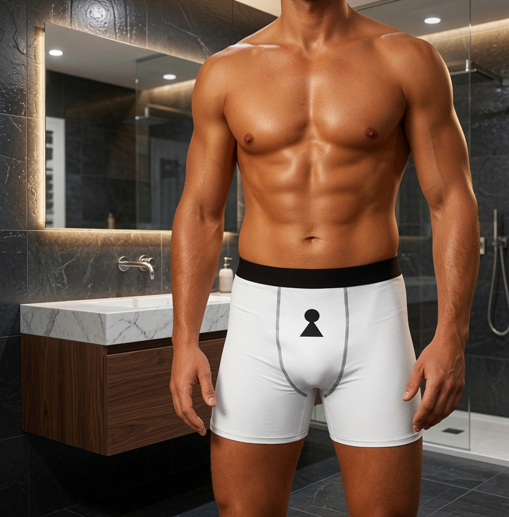 Keyhole Graphic Boxer Briefs — 'colette' Back Logo Men’s Underwear