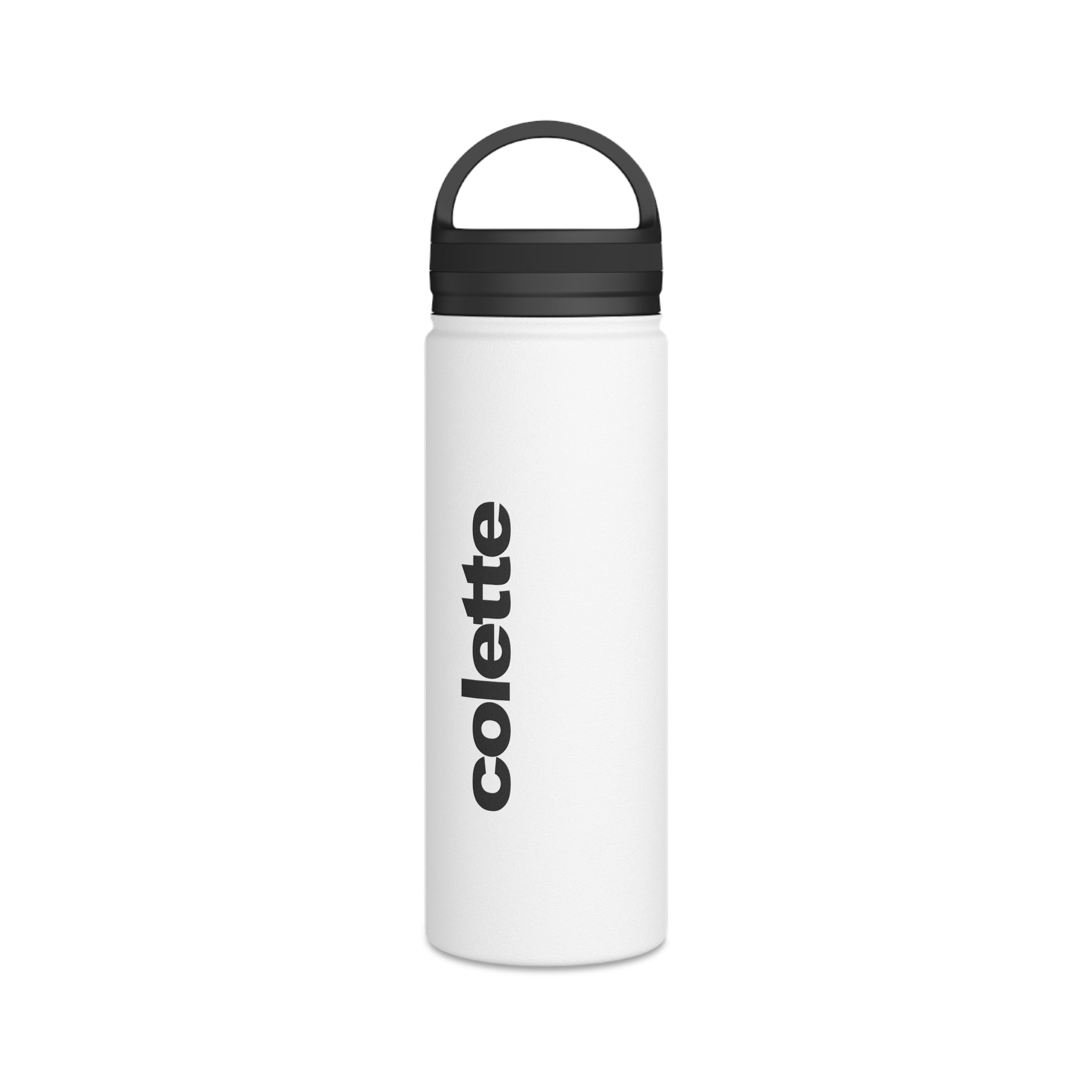 Insulated Stainless Steel Water Bottle with Handle Lid - 'colette' Logo