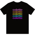 Washed Out colette Retro Rainbow Tee - Repeating Logo Graphic T-Shirt - 10 COLORS