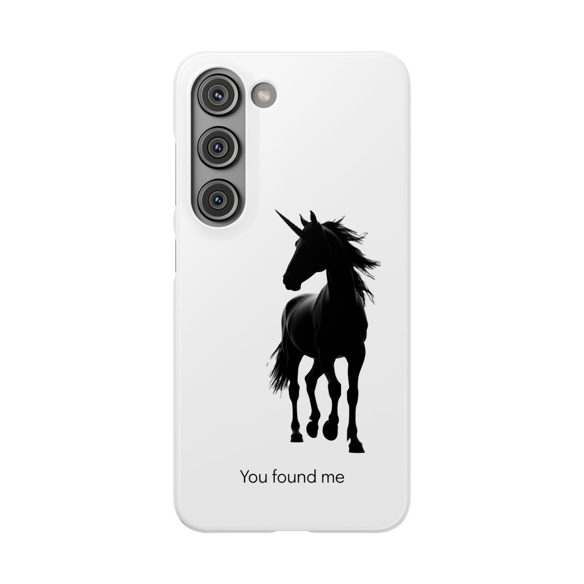 Unicorn Silhouette Phone Case – 'You found me' Protective Snap Case
