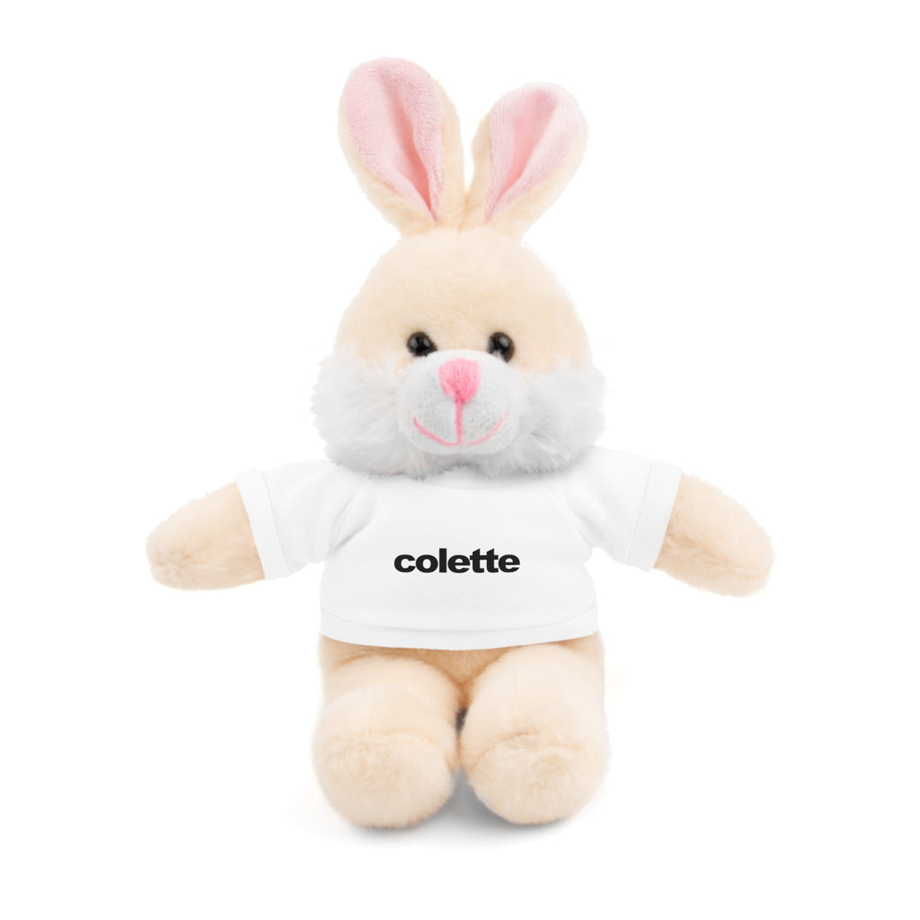 Stuffed Animal with 'colette' Logo Tee - 6 ANIMALS & 6 COLORS