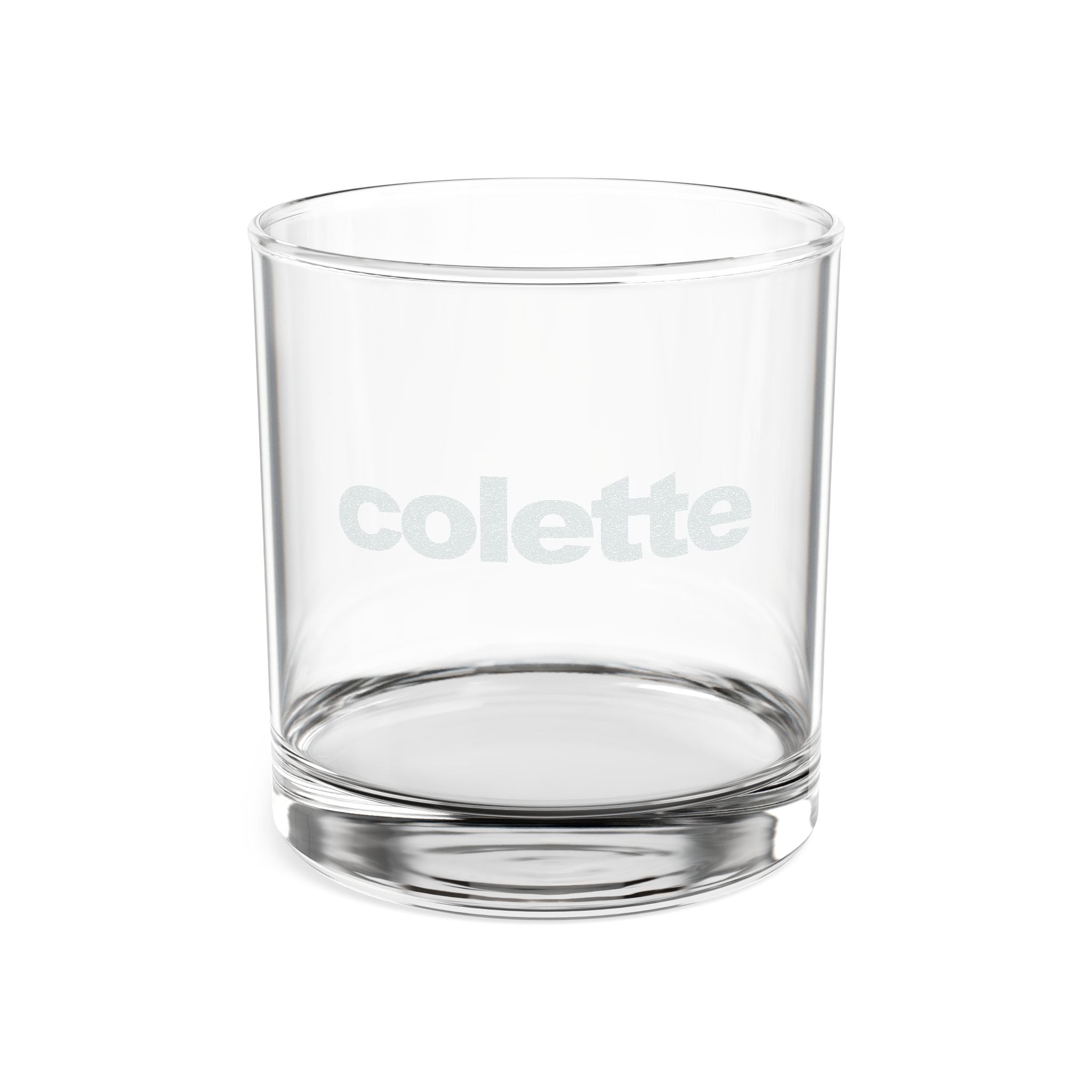 Engraved Whiskey Glass 10.5 oz - Personalized 'colette' Rocks Glass