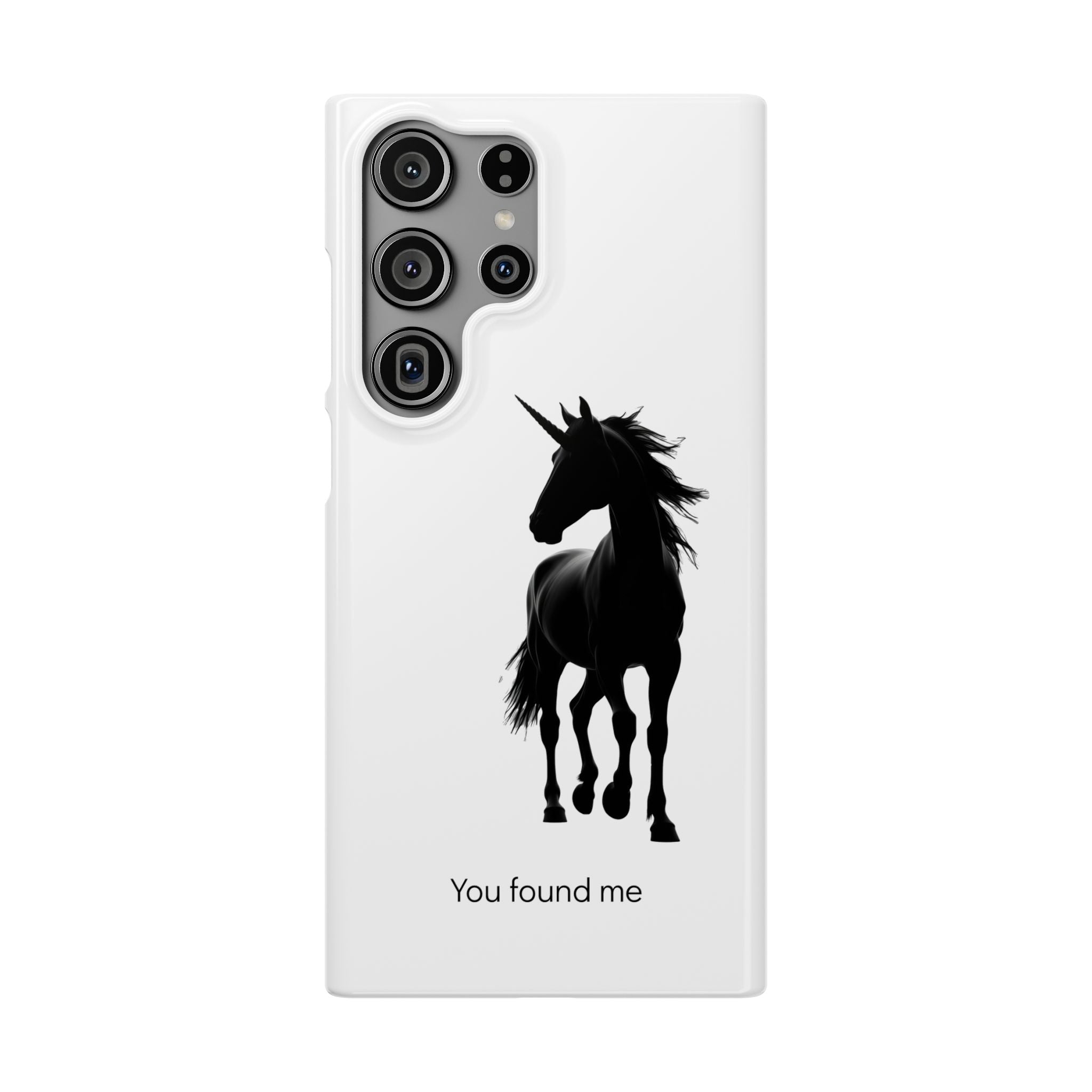 Unicorn Silhouette Phone Case – 'You found me' Protective Snap Case