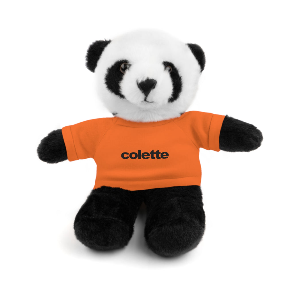 Stuffed Animal with 'colette' Logo Tee - 6 ANIMALS & 6 COLORS