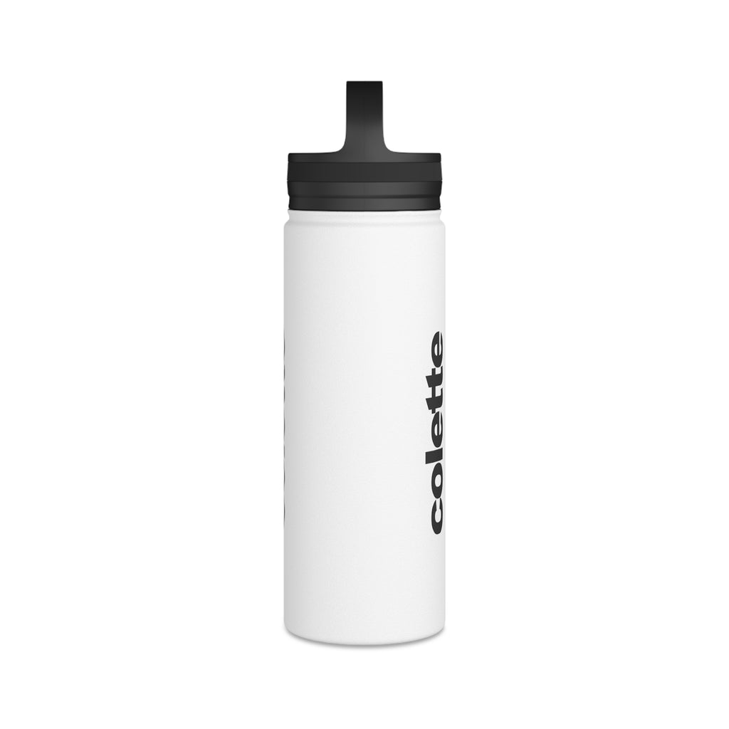 Insulated Stainless Steel Water Bottle with Handle Lid - 'colette' Logo