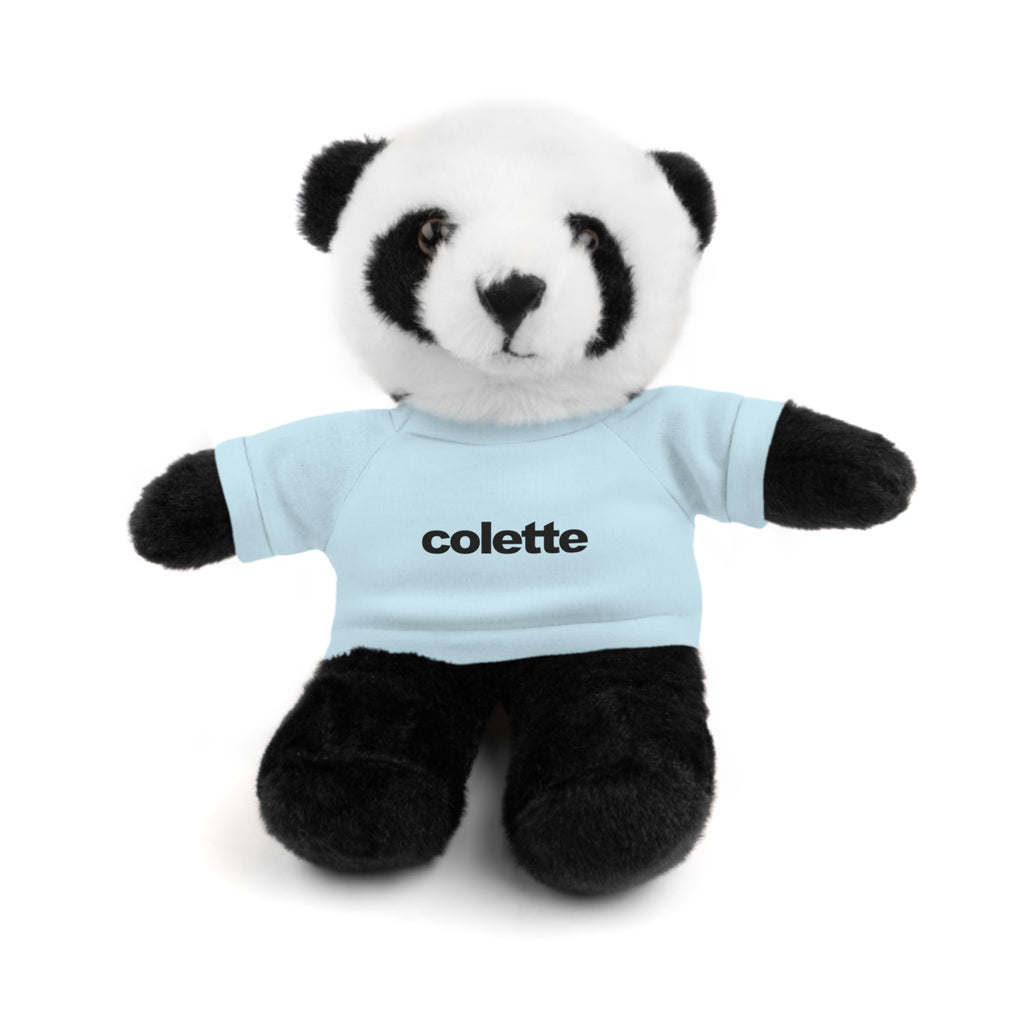Stuffed Animal with 'colette' Logo Tee - 6 ANIMALS & 6 COLORS