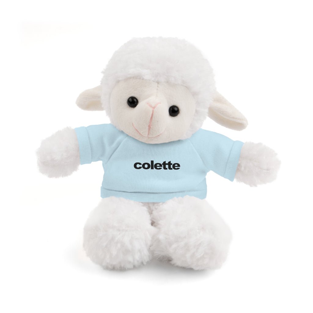 Stuffed Animal with 'colette' Logo Tee - 6 ANIMALS & 6 COLORS
