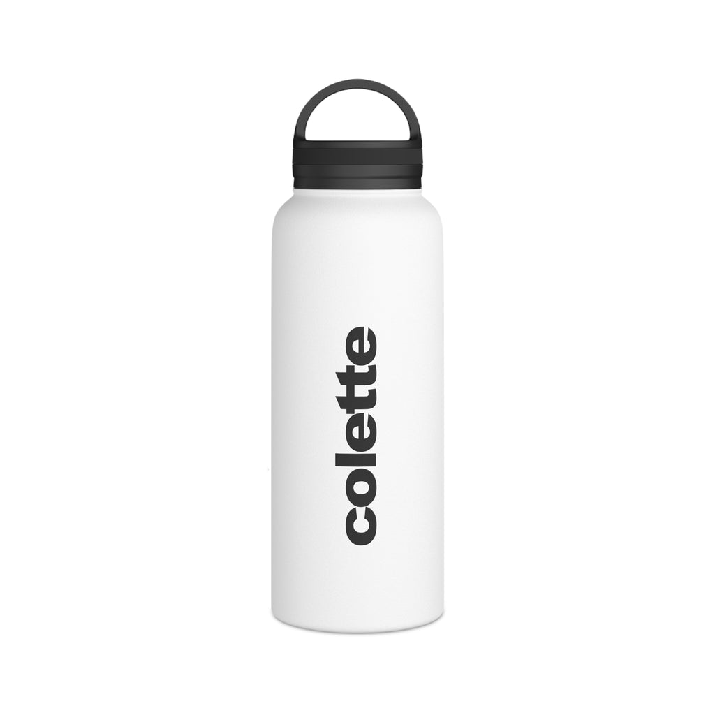 Insulated Stainless Steel Water Bottle with Handle Lid - 'colette' Logo